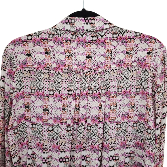 Anthropologie Maeve Islet Floral Print Button Down Rayon Casual Summer XS - Picture 11 of 16